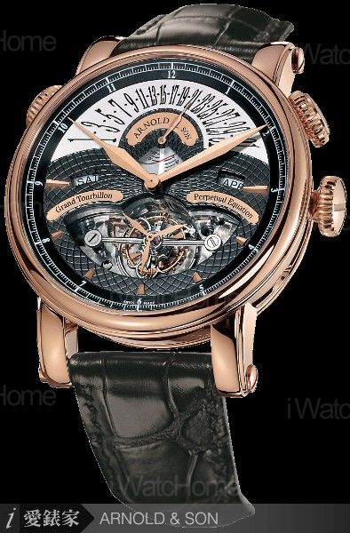 Grand Tourbillon逆跳萬年曆陀飛輪腕錶