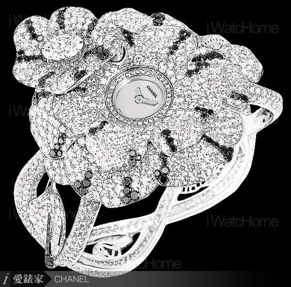 Camelia Nervure Watch山茶花花紋鑽錶