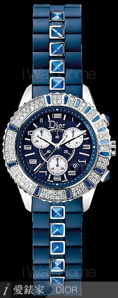 DIOR Christal Blue Rubber計時碼錶