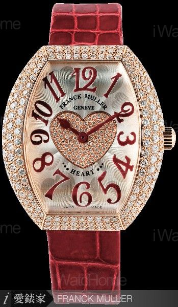 FRANCK MULLER Heart中央心型鑲鑽玫瑰金腕錶 5002 M QZ D3 1P