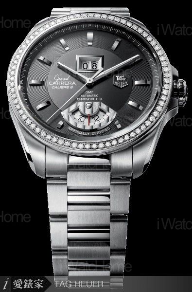 TAG HEUER Grand Carrera Calibre 8RS兩地時區鑽錶