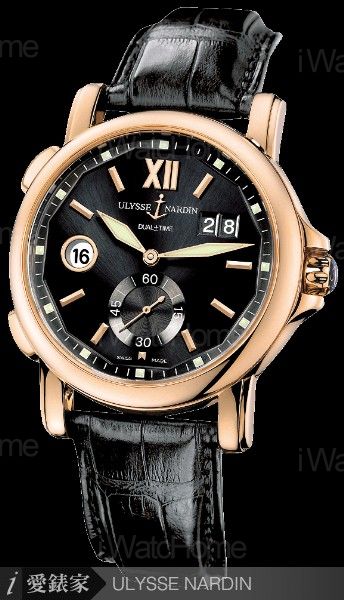 GMT±兩地時間小秒針腕錶