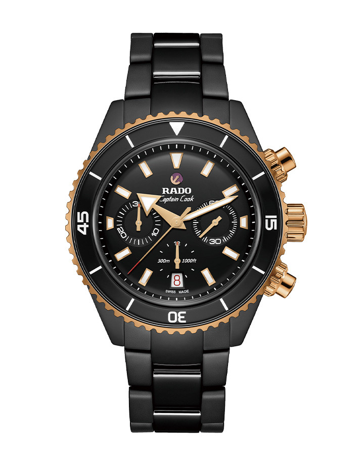 庫克船長高科技陶瓷計時腕錶