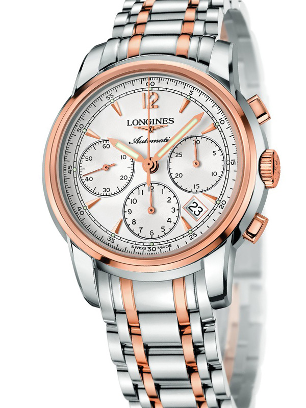 Conquest Classic征服者經典18K玫塊金計時腕錶