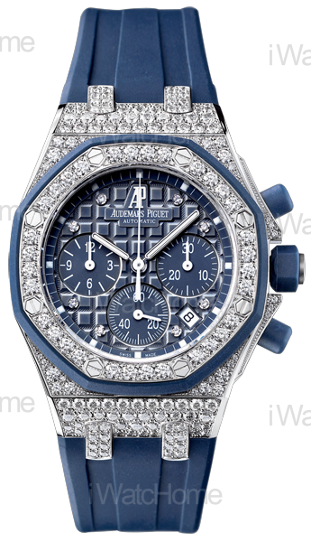 皇家橡樹離岸型鑲鑽計時碼錶