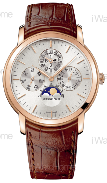 Jules Audemars玫瑰金超薄萬年曆