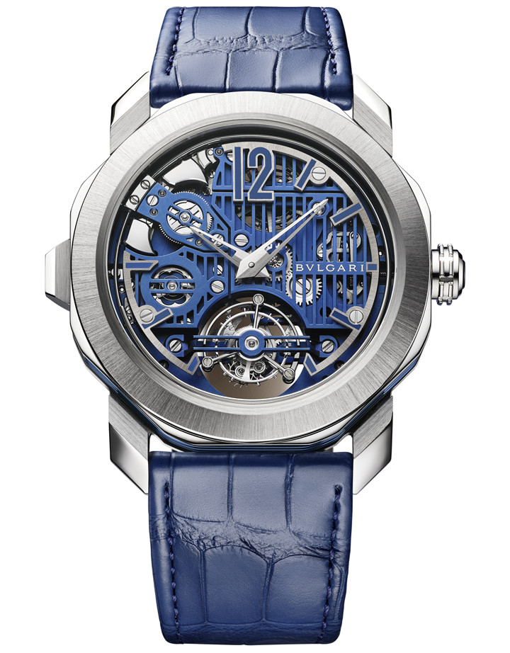 OCTO ROMA BLUE CARILLON TOURBILLON 藍色鈦金屬鐘樂報時陀飛輪腕錶