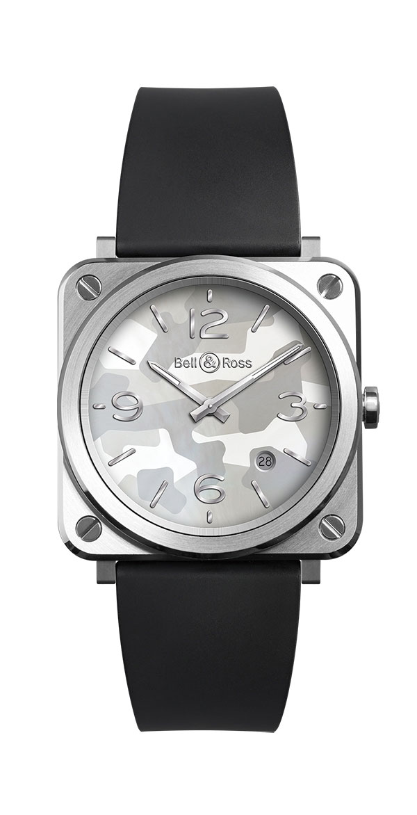 BR S Grey Camouflage石英腕錶