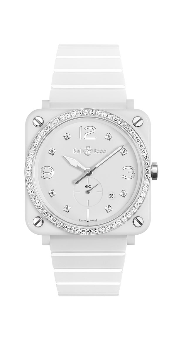 BR S White Ceramic Diamonds石英腕錶