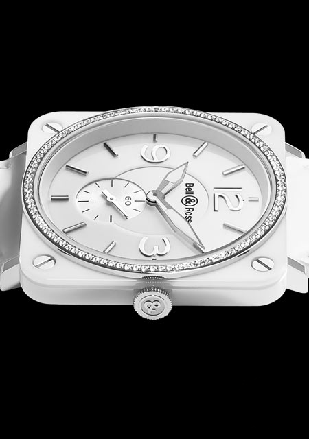 BR S White Ceramic & Diamonds