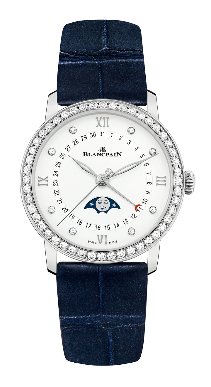 Villeret女裝月相日曆腕錶