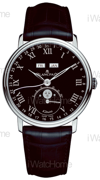 Villeret八日長動能全日曆月相盈虧腕錶