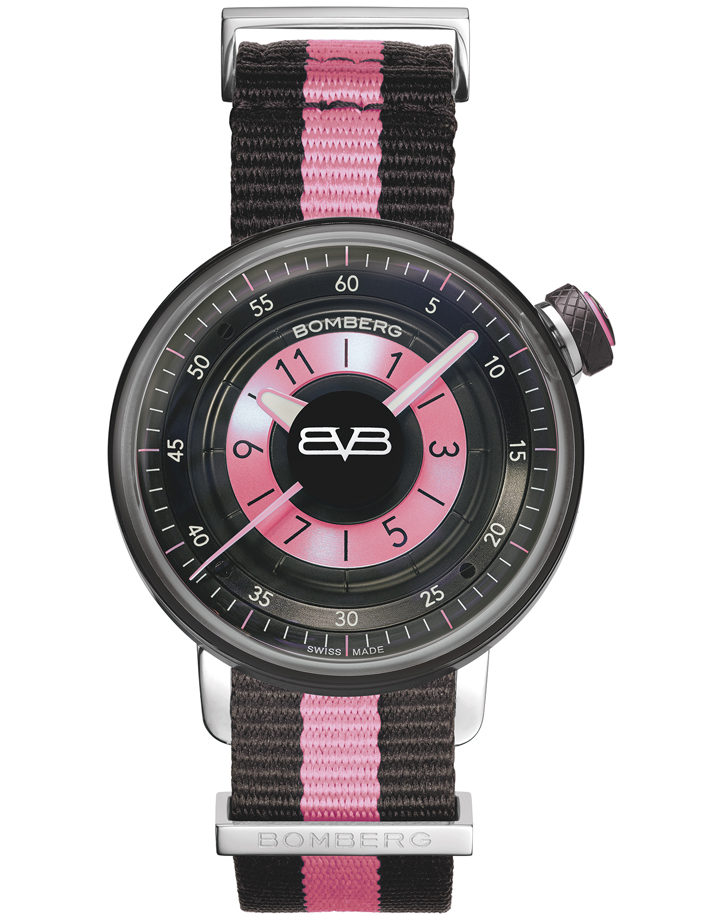 BB-01粉紅帆布帶腕錶