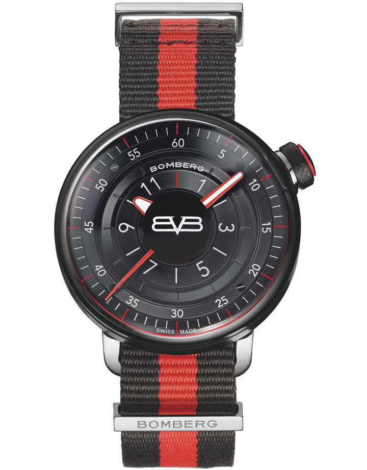 BB-01紅黑帆布帶腕錶