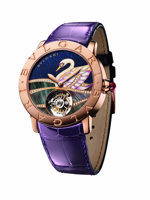 義大利花園紫羅蘭《天鵝之舞》陀飛輪腕錶