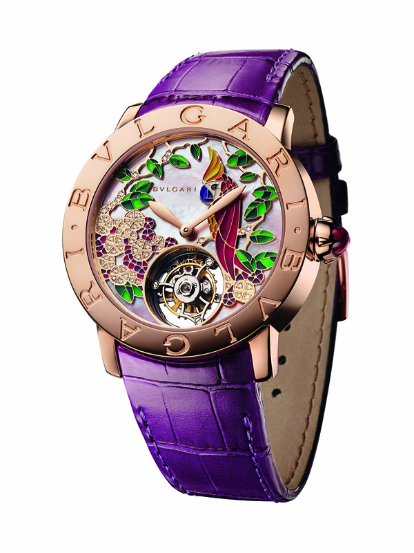 《熱帶花園》鸚鵡陀飛輪腕錶