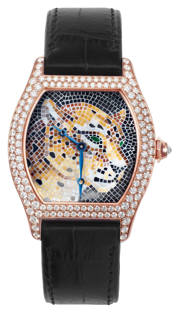 Tortue 寶石鑲嵌馬賽克美洲豹裝飾腕錶