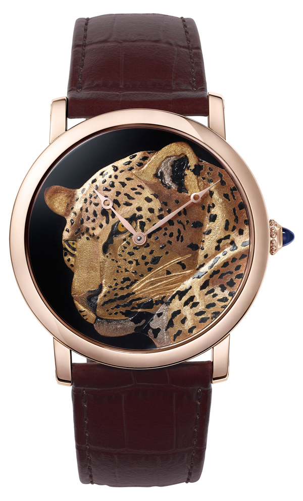 Rotonde de Cartier 金銀絲嵌花裝飾腕錶