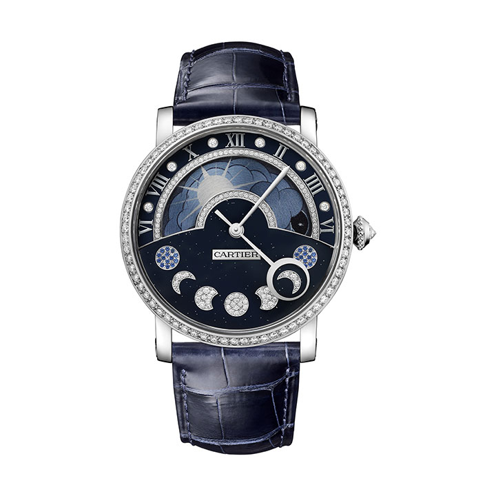 Rotonde de Cartier 逆跳晝夜顯示月相腕錶