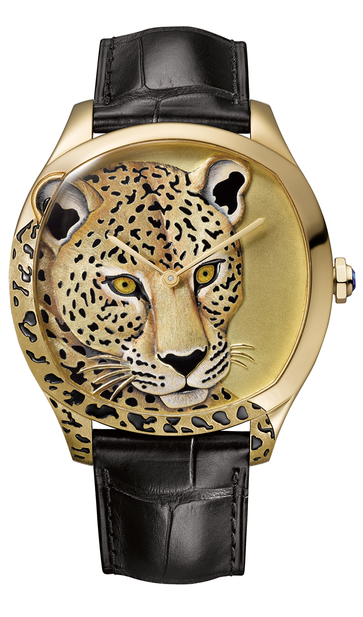 Drive de Cartier 美洲豹裝飾腕錶