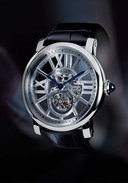 Rotonde de Cartier skeleton flying tourbillon