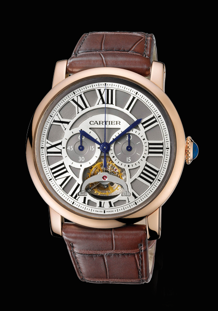 Rotonde de Cartier single push-piece tourbillon chronograph