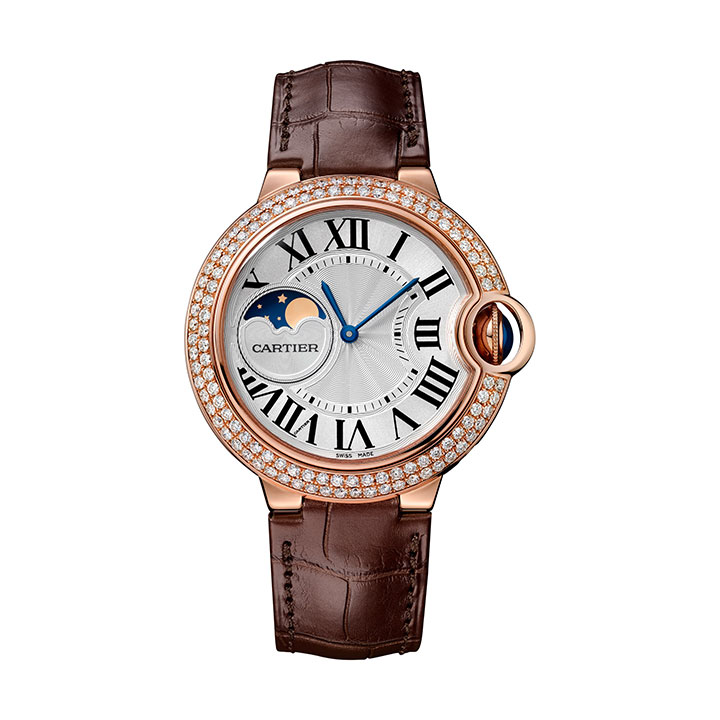 Ballon Bleu de Cartier 日月相玫瑰金腕錶