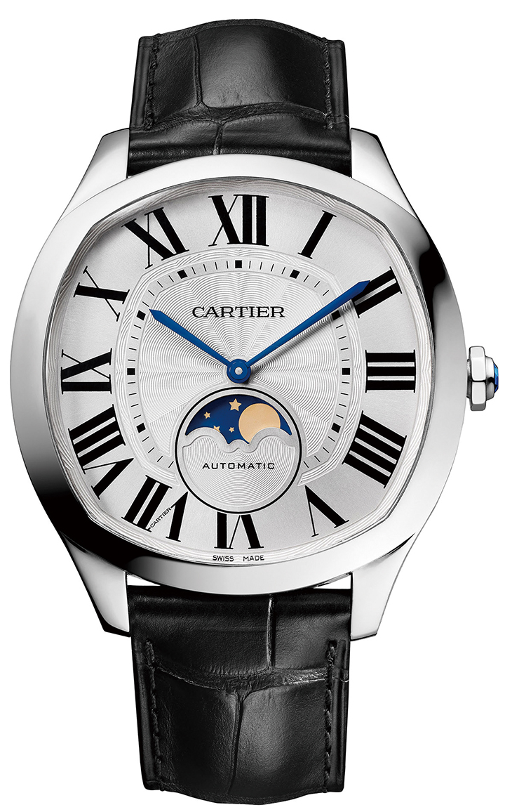 Drive de Cartier 月相顯示精鋼腕錶