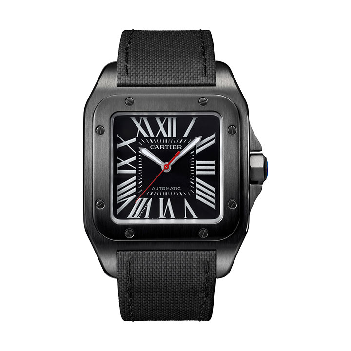 Santos 100碳鍍層腕錶