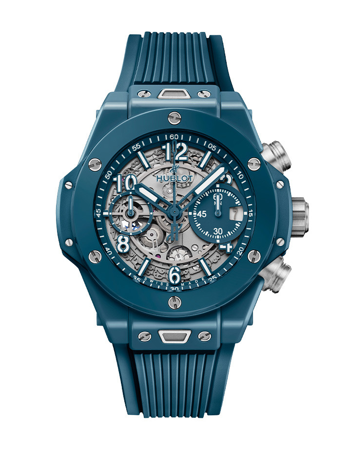 Big Bang Unico石油藍陶瓷計時碼錶