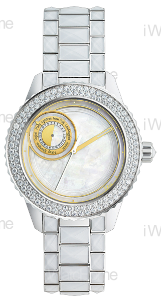 DIOR Christal 8八地時區錶珍珠母貝款