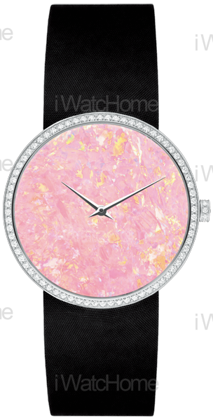 DIOR La D de Dior白色蛋白石腕錶（粉色面）