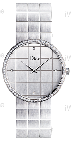 DIOR La D de Dior棋盤格不鏽鋼鍊帶款