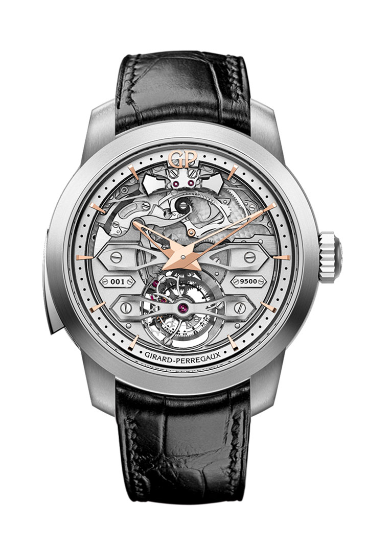 鈦金屬陀飛輪三問腕錶