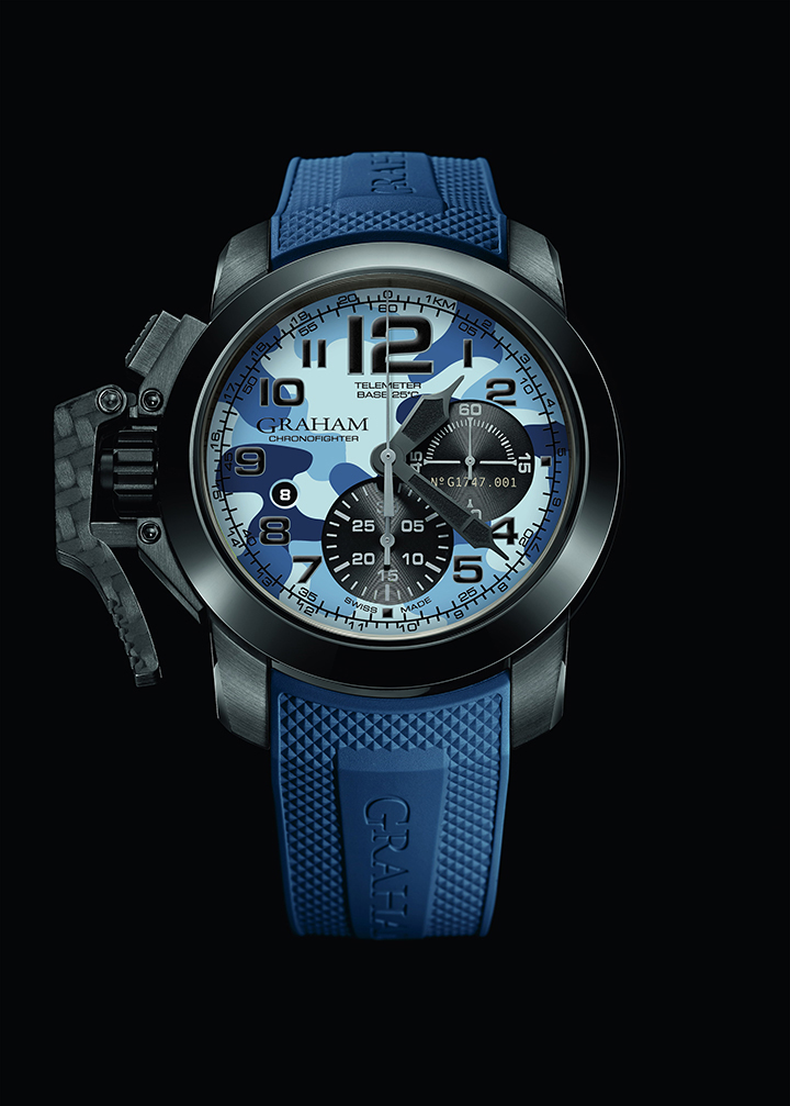 Chronofighter Oversize Black Arrow Blue
