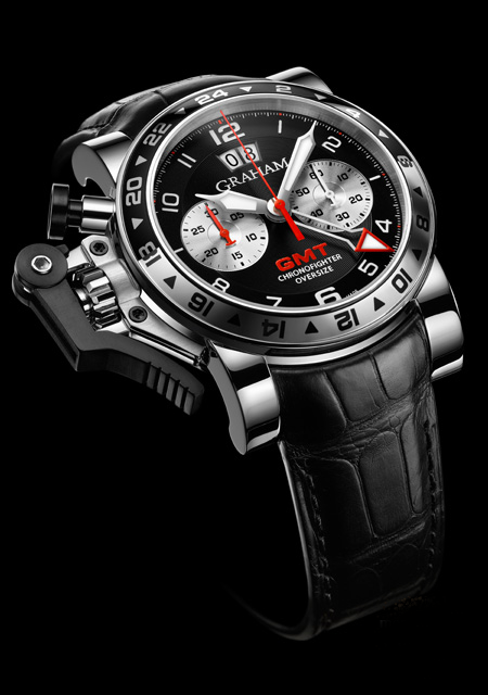 Chronofighter Oversize GMT Black Steel
