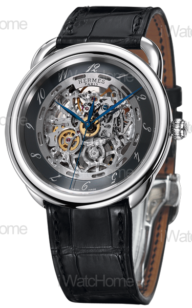 HERMES Arceau鏤空機械錶