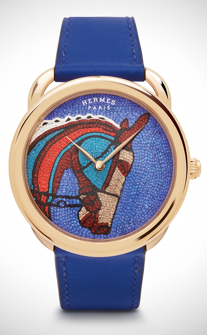 HERMES Arceau Robe du soir皮革馬賽克拼貼