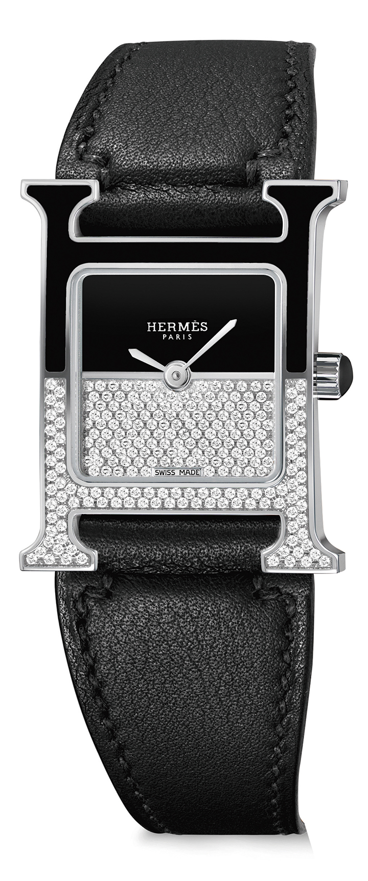 HERMES Heure H Double Jeu漆面珠寶腕錶