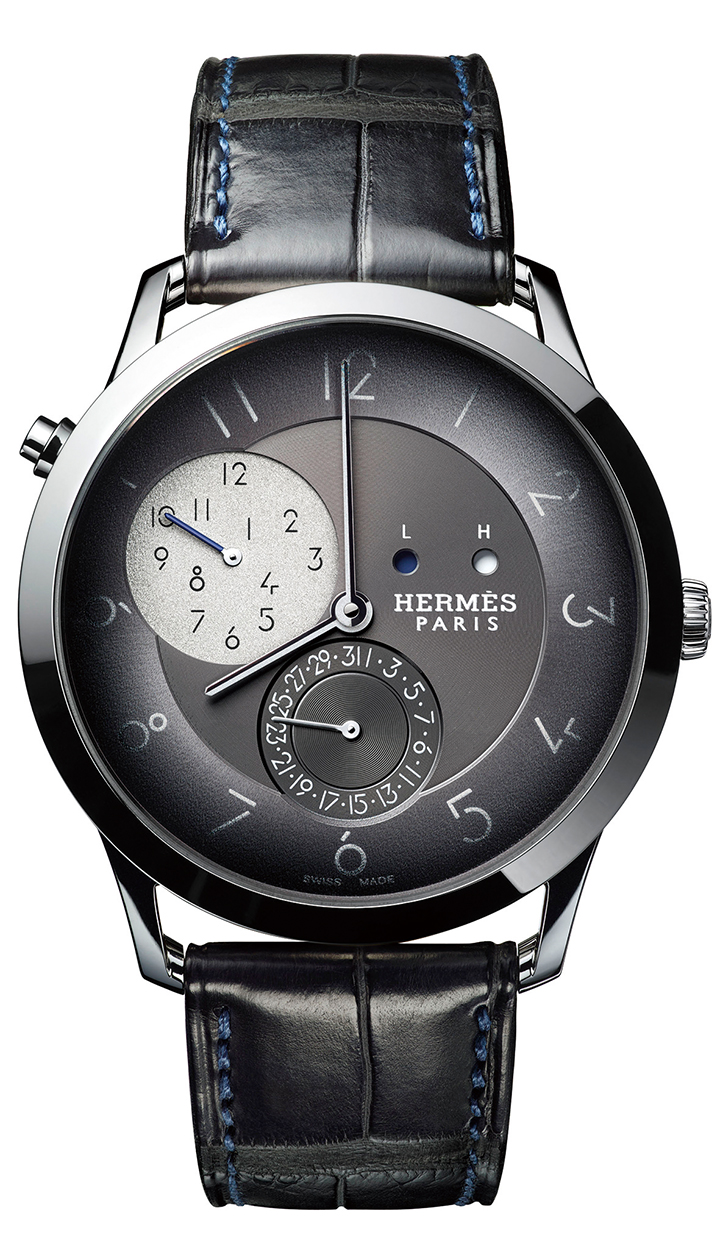HERMES Slim d'Hermès GMT兩地時間腕錶