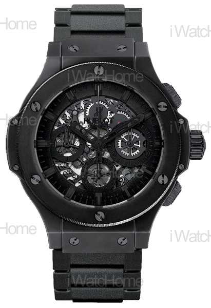 Big Bang All Black鏤空計時腕錶