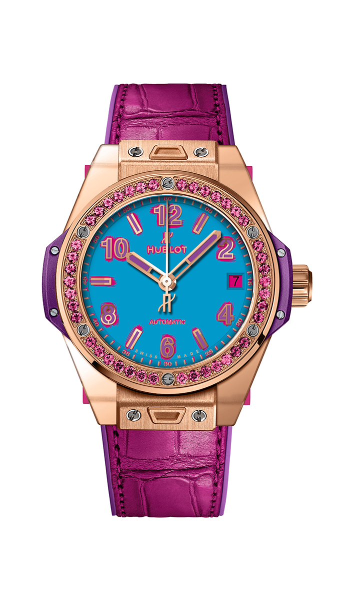 Big Bang One Click King Gold Rose普普藝術腕錶