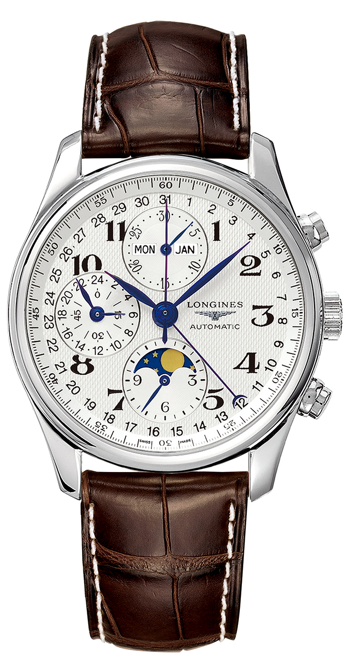 巨擘系列全日曆月相計時碼錶