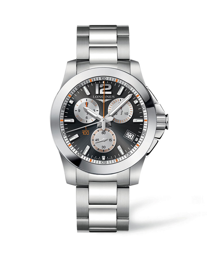 Conquest Classic 征服者1/100th法網計時腕錶