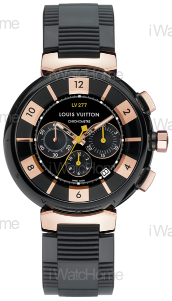 Tambour In Black 黑鋼玫瑰金計時碼錶