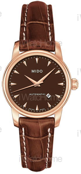 MIDO 小提琴系列PVD玫瑰金女仕腕錶