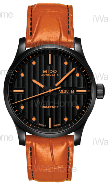 MIDO 先鋒系列 典藏黑橘限定大三針男仕腕錶