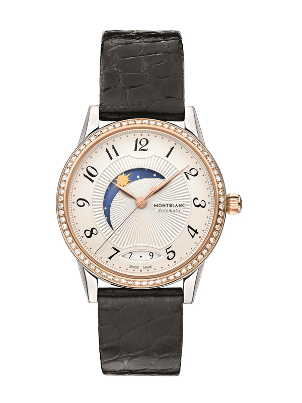 Bohème寶曦系列日夜顯示玫瑰金鑲鑽女仕腕錶