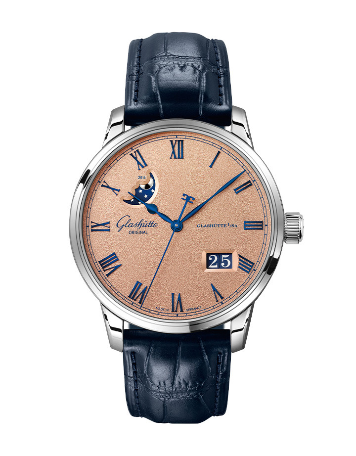 議員卓越大日曆月相顯示腕錶