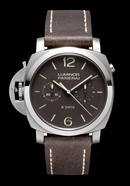 Luminor 1950 Chrono Monopulsante Left-Handed 8 Days Titanio